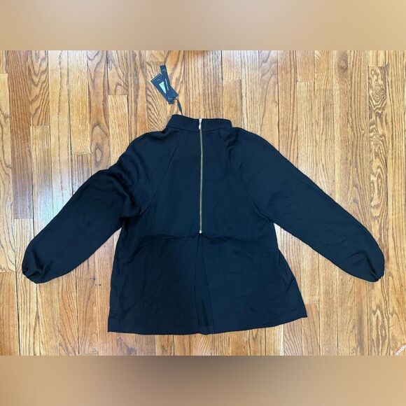 Robert Rodriguez Black Mock Neck Pleated Blouse Women’s Size Small NWT - Picture 4 of 8